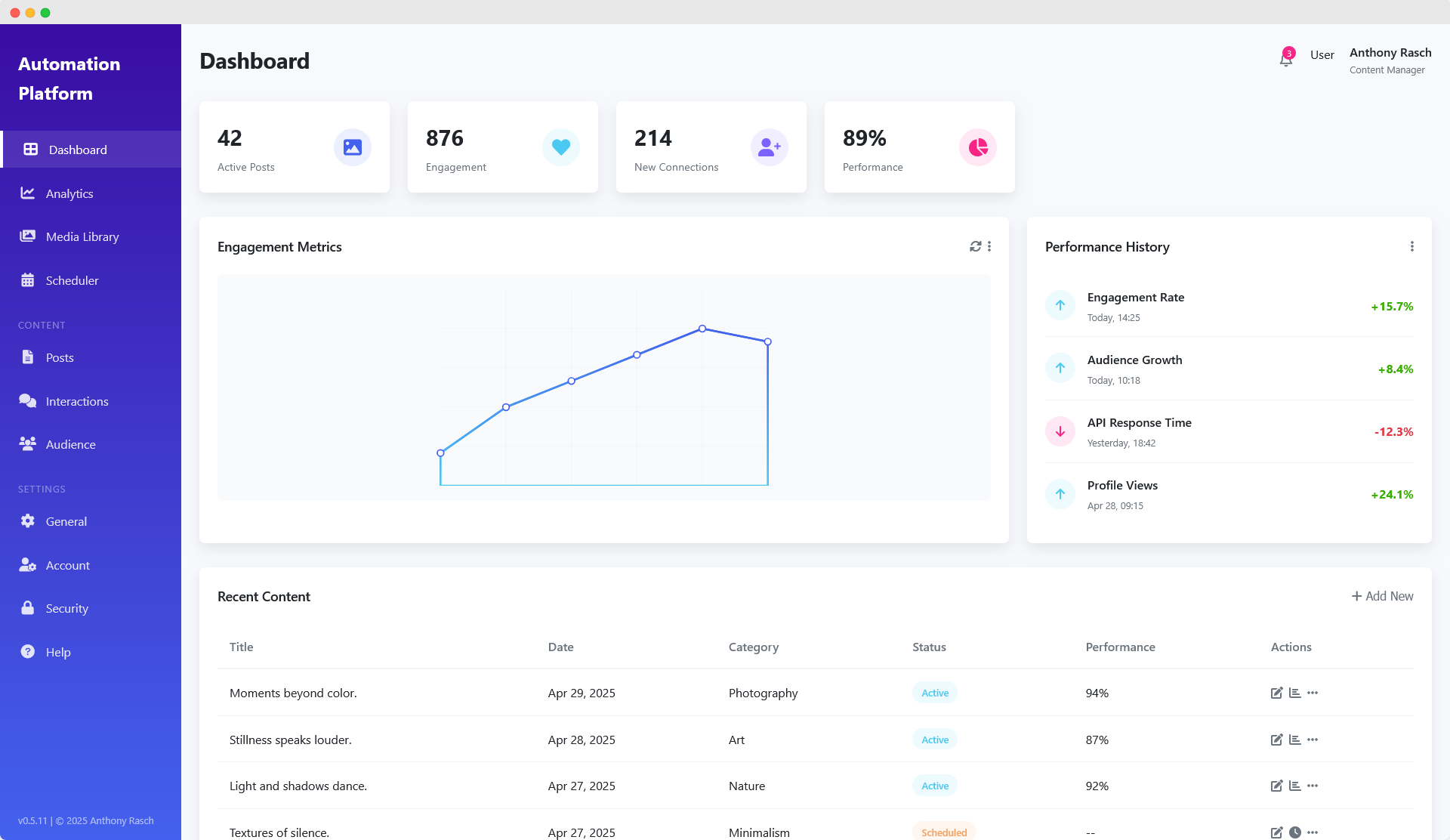 Automation Dashboard